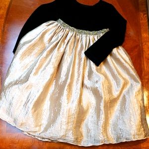 Black and gold velvet girls dress size 6